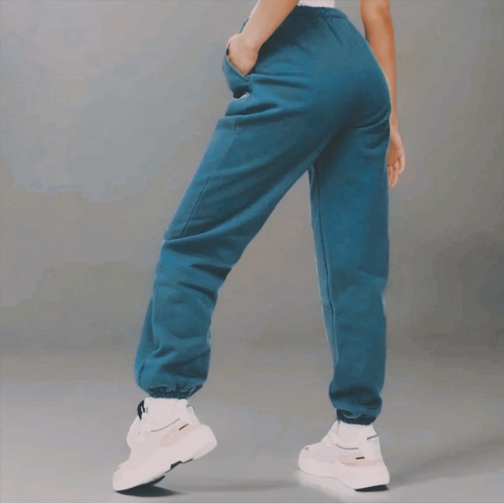 Champion Pintuck Seam Sueded Fleece Jogger Sweatpants Aqua Tonic